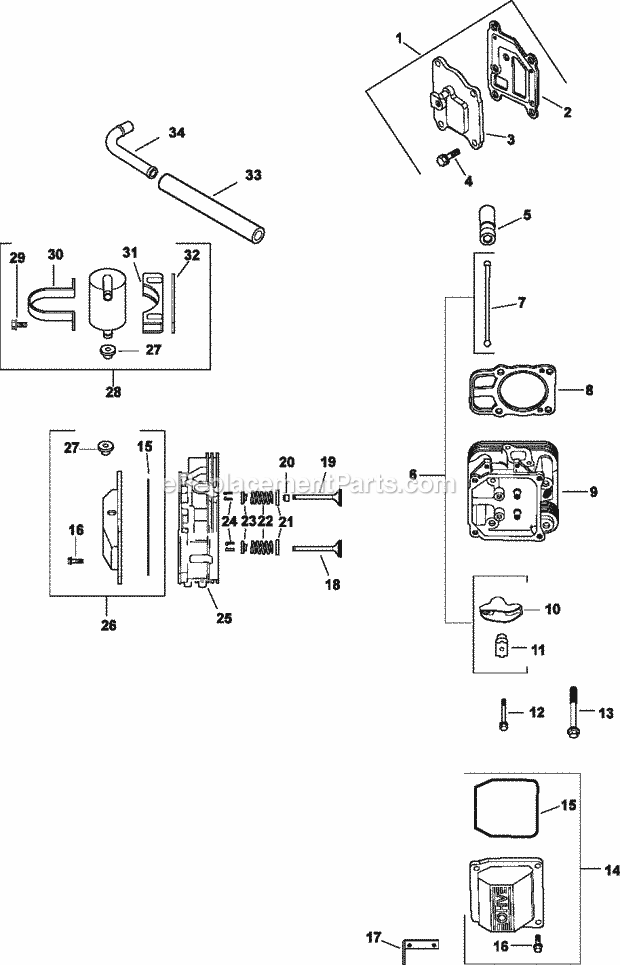 Kohler CV18-61577 18 HP Engine Page J Diagram
