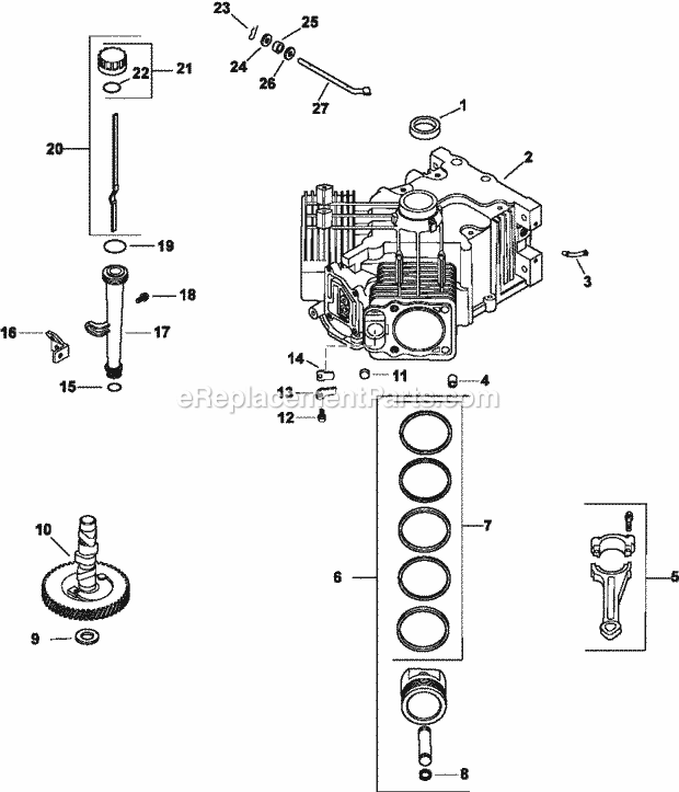 Kohler CV20-65570 20 HP Engine Page D Diagram