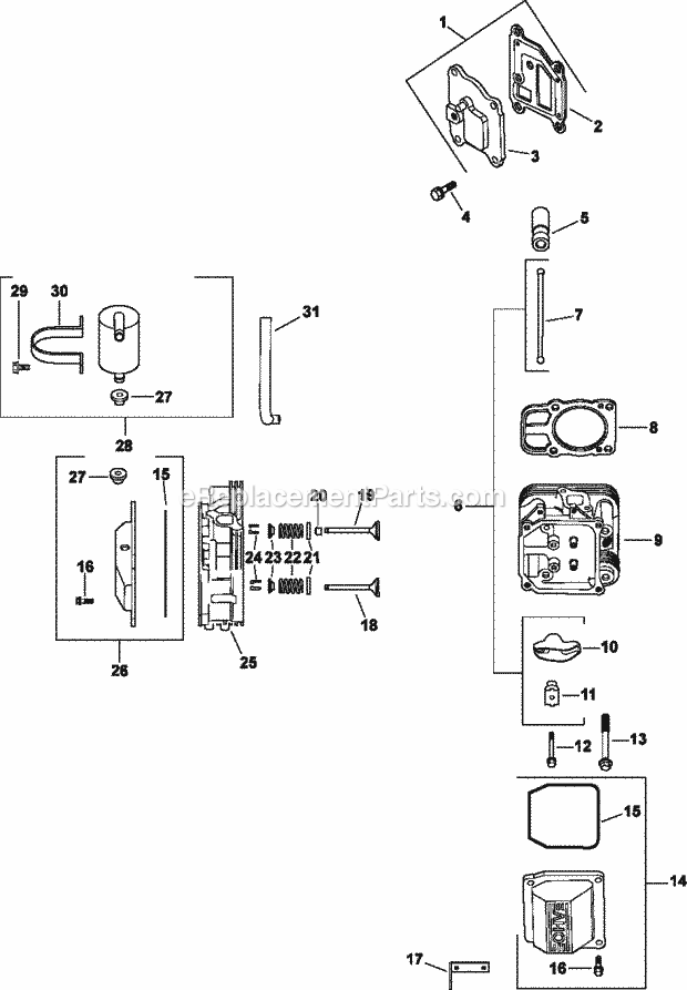 Kohler CV20-65577 20 HP Engine Page J Diagram