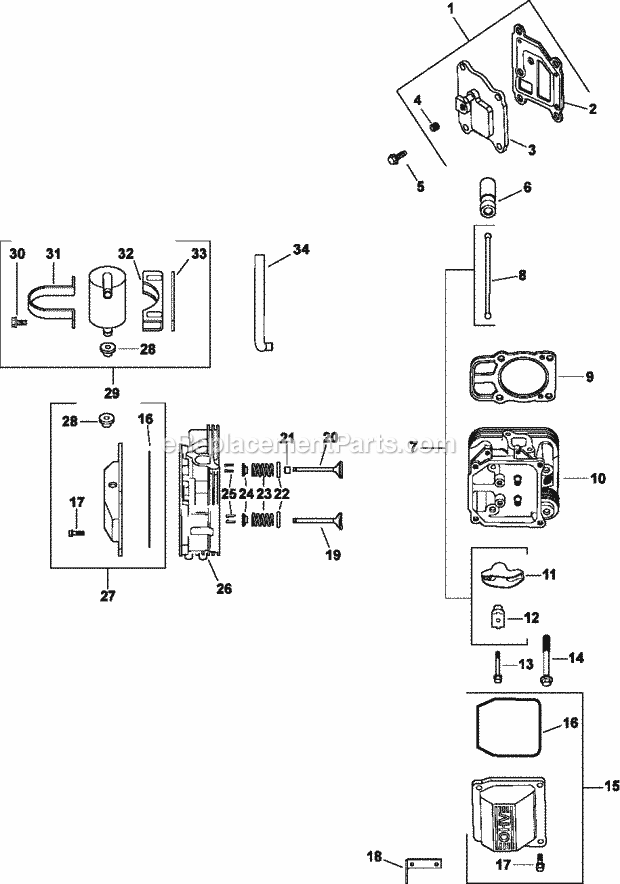 Kohler CV22-67537 23 HP Engine Page I Diagram