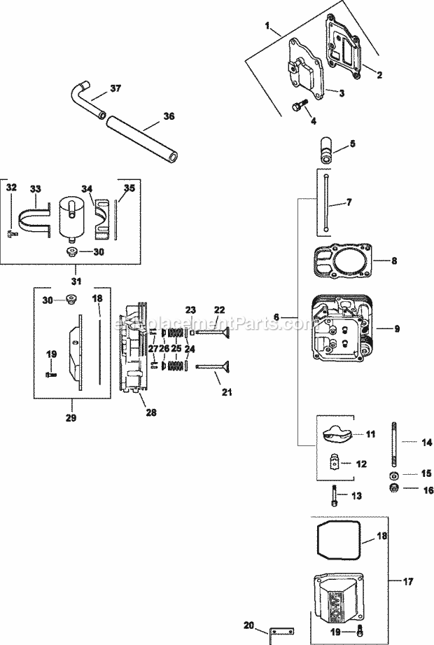 Kohler CV22-75586 23 HP Engine Page I Diagram