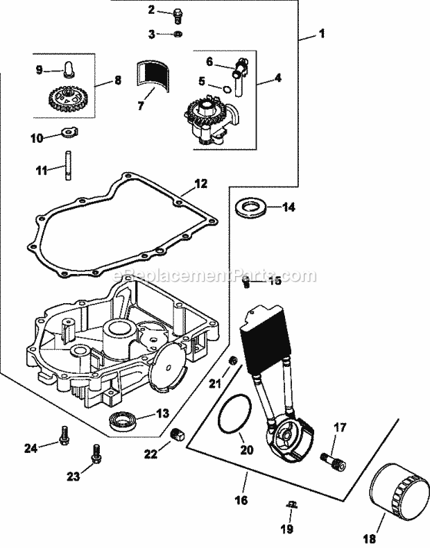 Kohler CV25-69526 25 HP Engine Page K Diagram