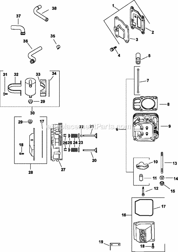 Kohler CV25-69526 25 HP Engine Page I Diagram