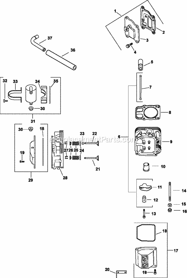 Kohler CV25-69531 25 HP Engine Page I Diagram