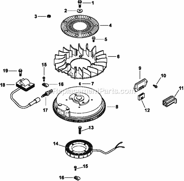 Kohler CV493-27522 18 HP Engine Page J Diagram