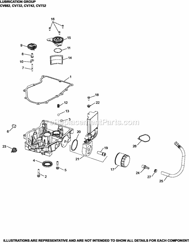 Kohler CV732-3011 23.5 HP Engine Page K Diagram