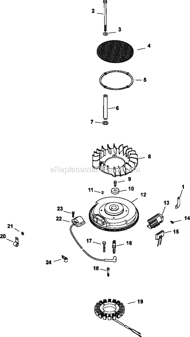 Kohler CV740-3121 27 HP Engine Page J Diagram