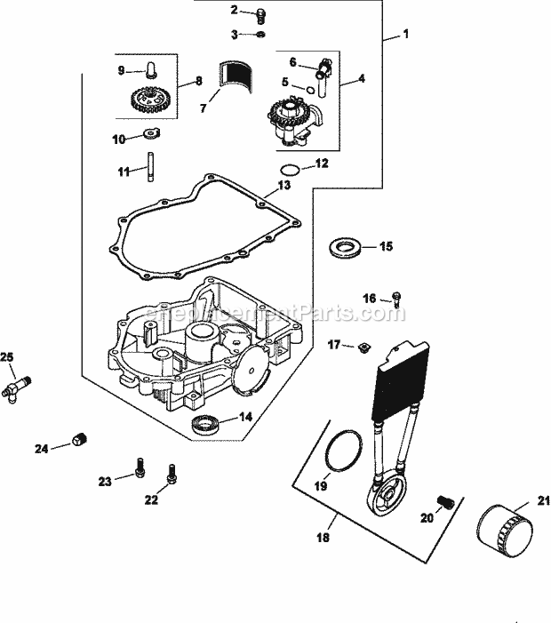 Kohler CV740-3121 27 HP Engine Page K Diagram