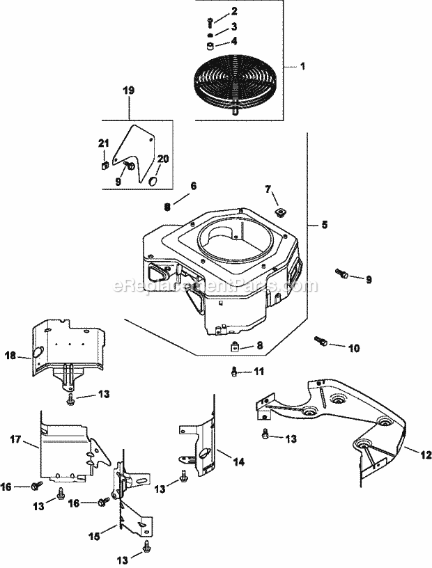 Kohler CV740-3121 27 HP Engine Page B Diagram