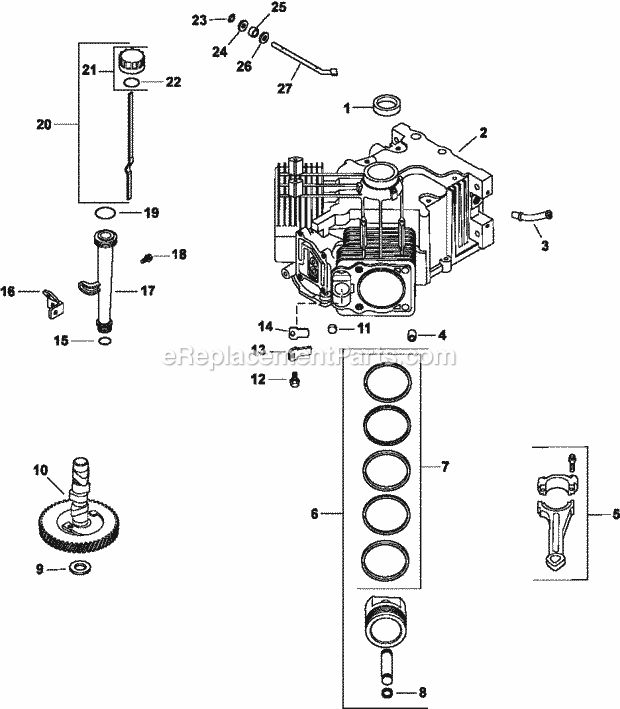 Kohler CV740-3121 27 HP Engine Page C Diagram