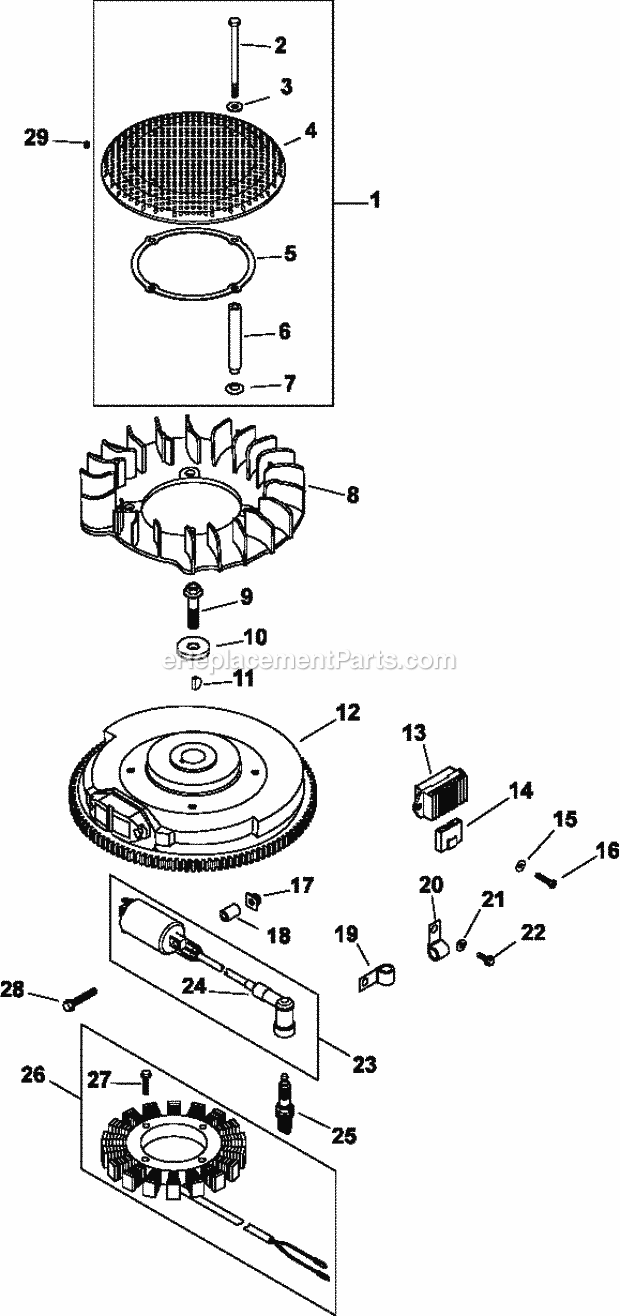 Kohler CV745-0006 28 HP Engine Page K Diagram