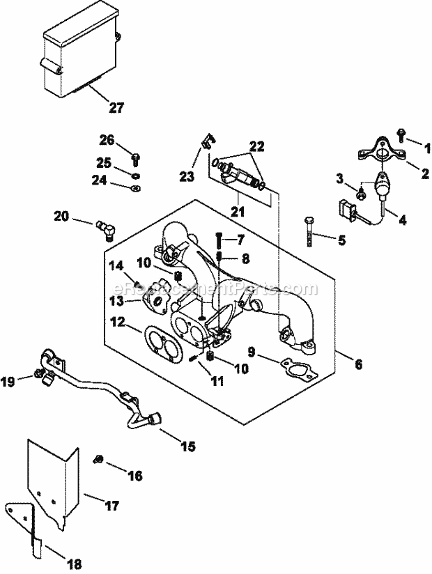 Kohler CV745-0006 28 HP Engine Page I Diagram