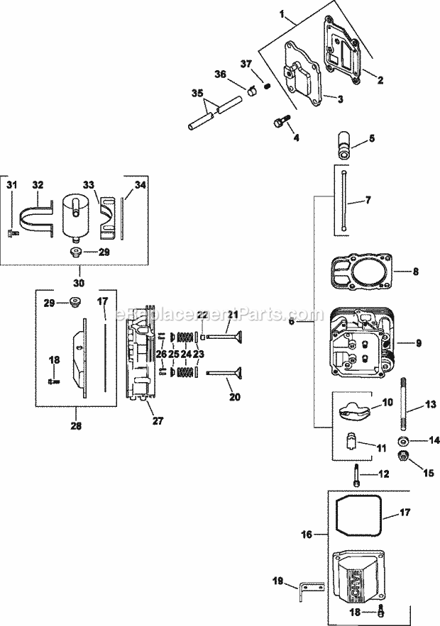 Kohler CV750-0011 30 HP Engine Page I Diagram