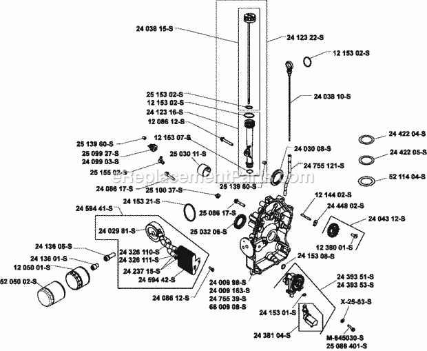 Kohler ECH650-3002 21 HP Engine Page K Diagram