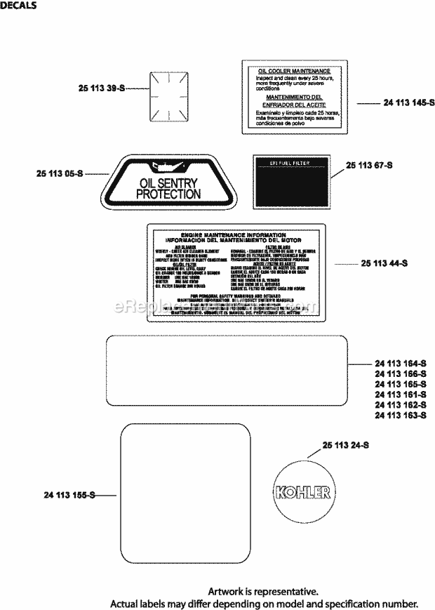 Kohler ECH680-3011 23 HP Engine Page J Diagram