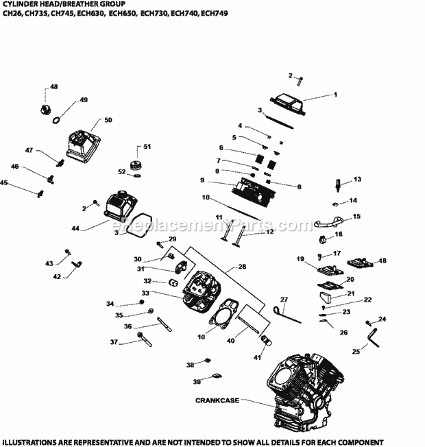 Kohler ECH730-3017 25 HP Engine Page F Diagram