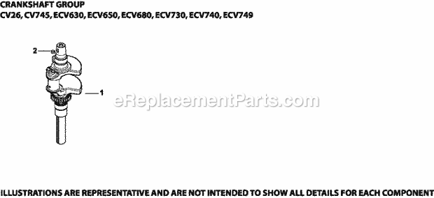 Kohler ECV740-3023 27 Hp Engine Crankshaft_Group_1-24-65_Ecv630-749 Diagram