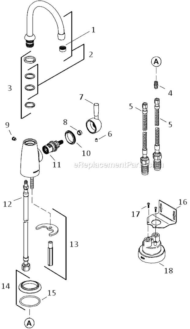 Kohler K-6665 Wellspring Beverage Faucet With Contemporary Design Page B Diagram
