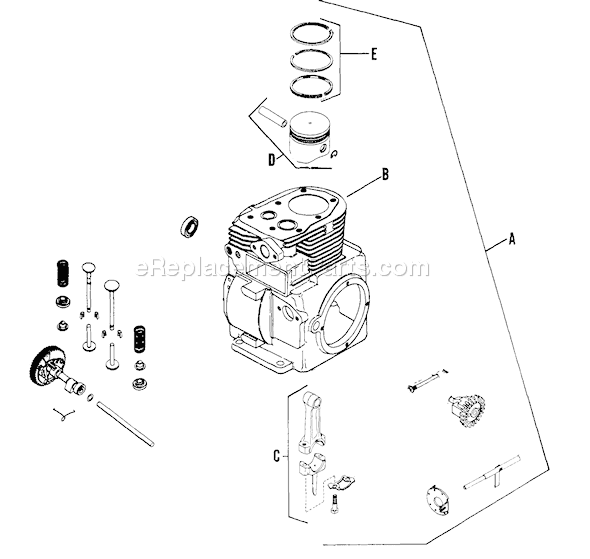 Kohler K141-29300 Engine Page W Diagram