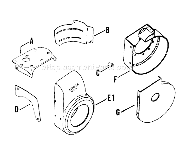 Kohler K161-281182 Engine Page B Diagram