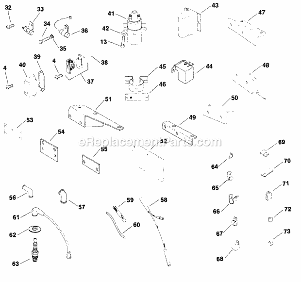 Kohler K181-30486 8 Hp Engine Page T Diagram