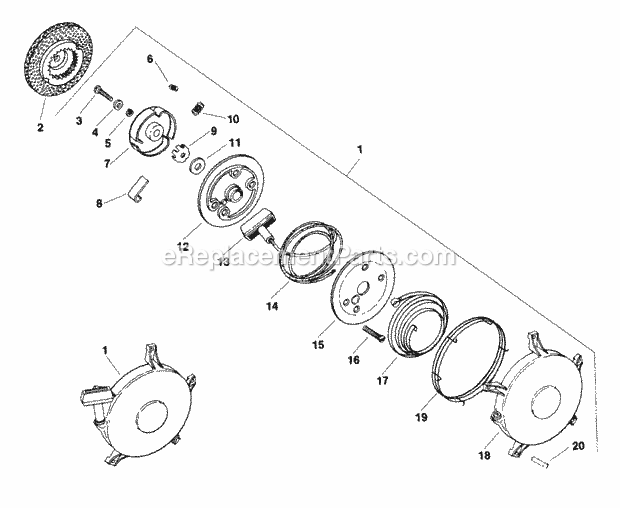 Kohler K181-30645 8 HP Engine Page W Diagram