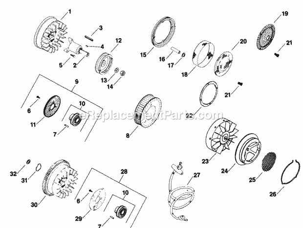 Kohler K181-30650 8 HP Engine Page L Diagram