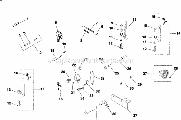 Kohler K181-30667 8 HP Engine Page P Diagram