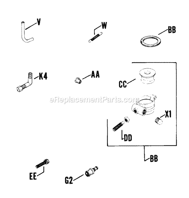 Kohler K241-46108 10 HP Engine Page K Diagram