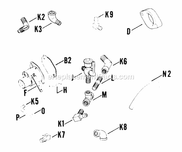 Kohler K241-46219 10 HP Engine Page I Diagram