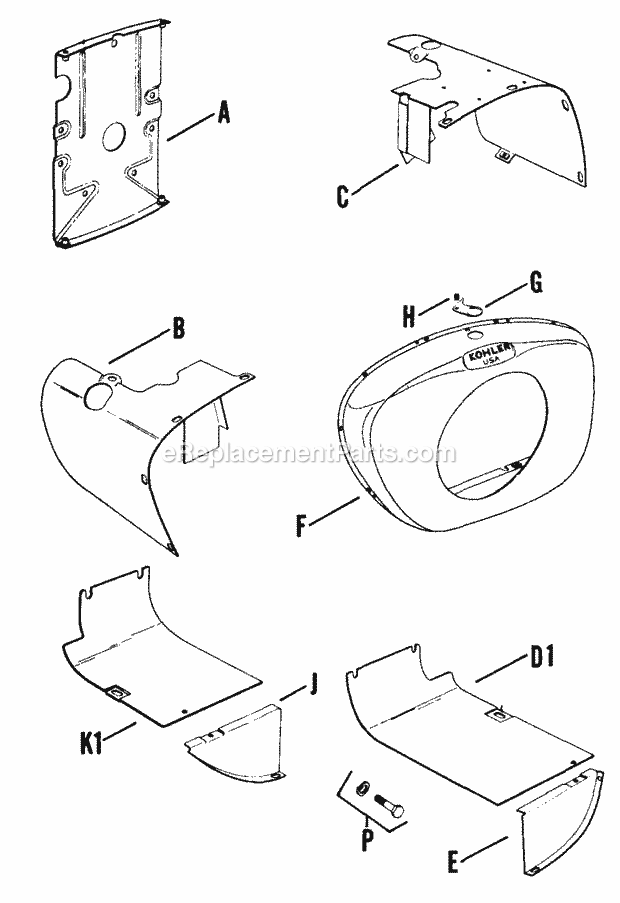 Kohler K662-33515 Fox River Tractor (24 Hp (17K Page B Diagram