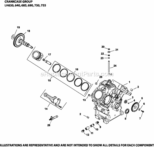 Kohler LH690-0016 26 Hp Engine Page E Diagram