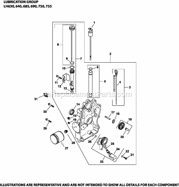 Kohler LH690-3001 26 Hp Engine Page O Diagram