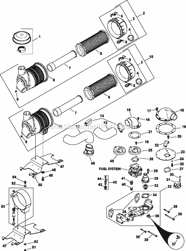 Kohler LH690-3001 26 Hp Engine Page B Diagram