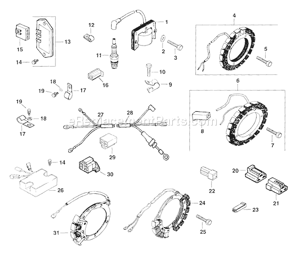 Kohler M16-711539 Engine Page R Diagram