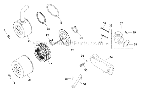 Kohler M16-711580 Engine Page B Diagram