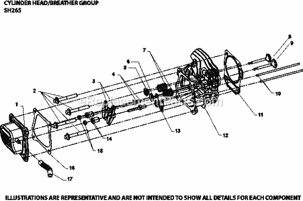 Kohler SH265-1013 6.5 Hp Engine Page E Diagram