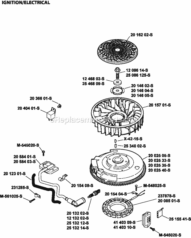 Kohler SV470-0008 15 Hp Engine Page J Diagram