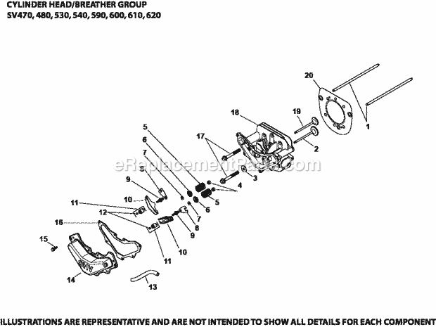 Kohler SV470-3213 15 Hp Engine Page F Diagram