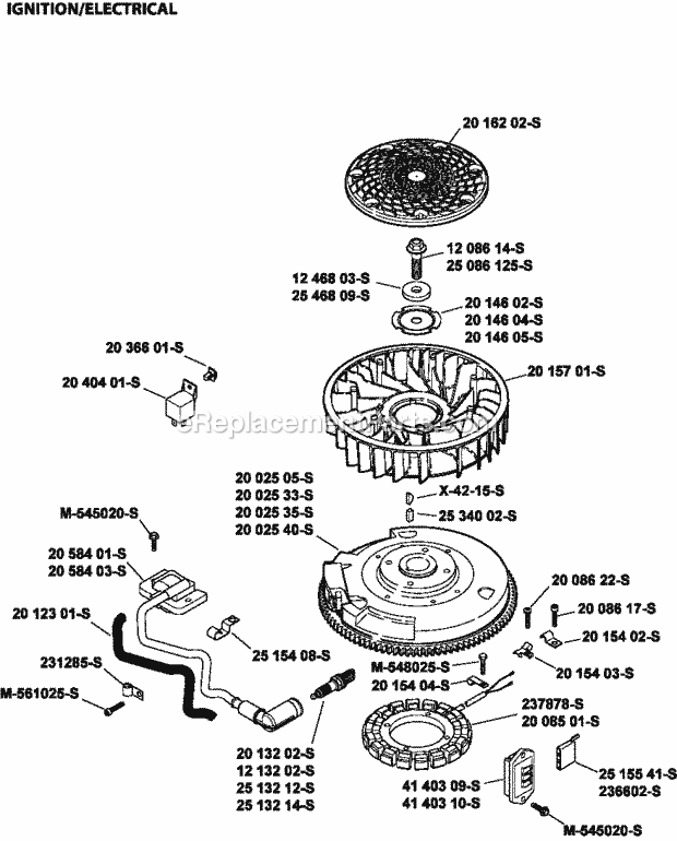 Kohler SV480-0005 16 Hp Engine Page J Diagram