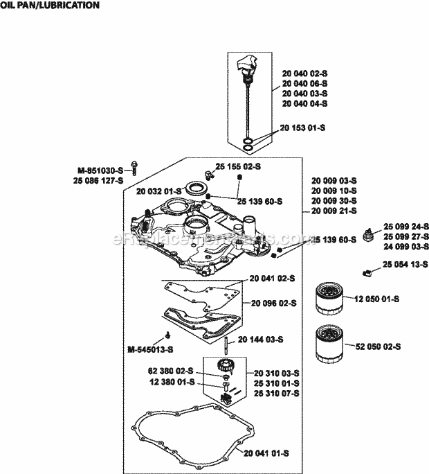 Kohler SV530-0212 17 Hp Engine Page K Diagram