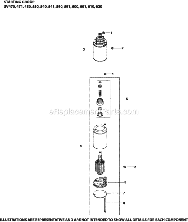 Kohler SV600-3220 20 Hp Engine Page K Diagram