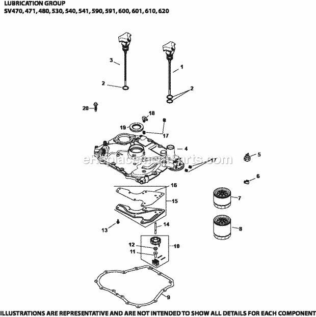 Kohler SV620-3220 22 Hp Engine Page J Diagram