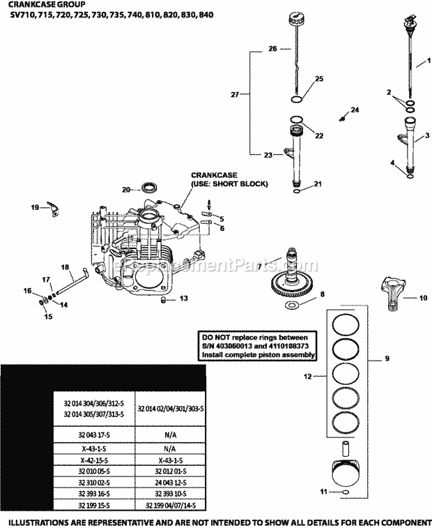 Kohler SV710-3036 20 Hp Engine Page C Diagram