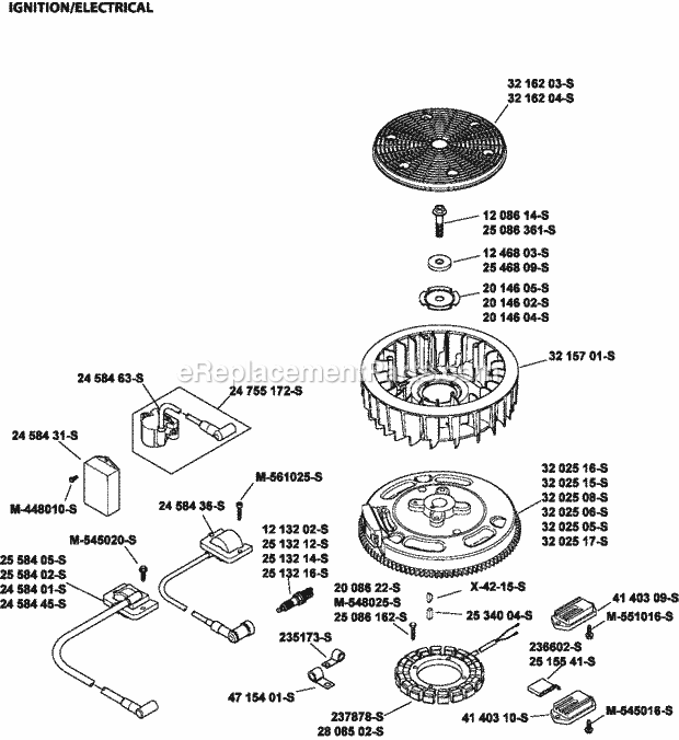Kohler SV725-0013 24 Hp Engine Page K Diagram