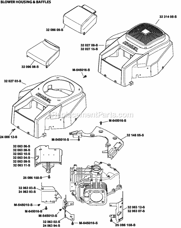 Kohler SV735-0018 26 Hp Engine Page B Diagram
