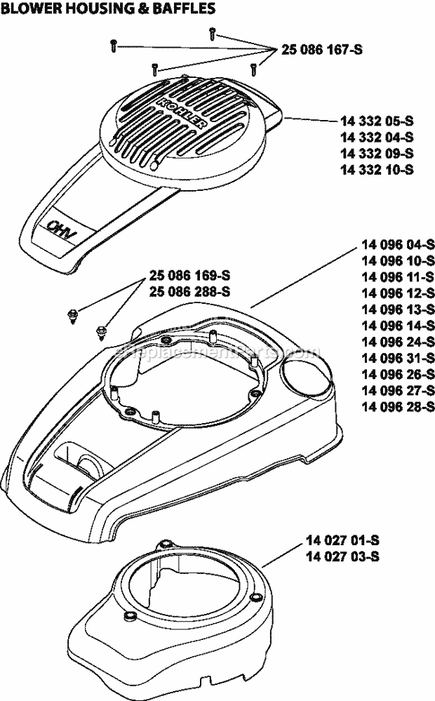 Kohler XT173-0070 Engine Page B Diagram