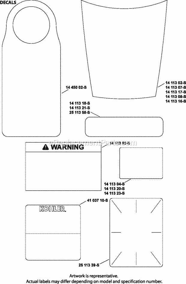 Kohler XT173-0070 Engine Page E Diagram