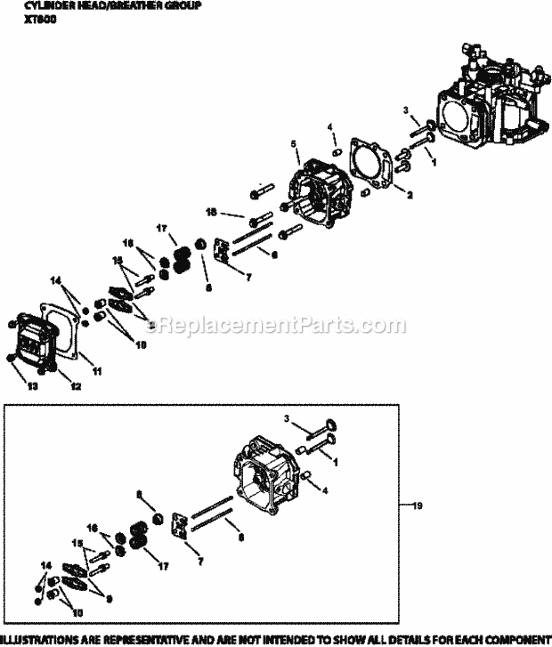 Kohler XT800-3086 Engine Cylinder_HeadBreather_Group_Xt800-3086_Xt800 Diagram