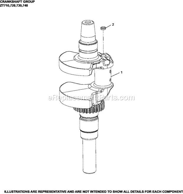 Kohler ZT740-3013 25 Hp Engine Crankshaft_Group_1-32-15_Zt Diagram